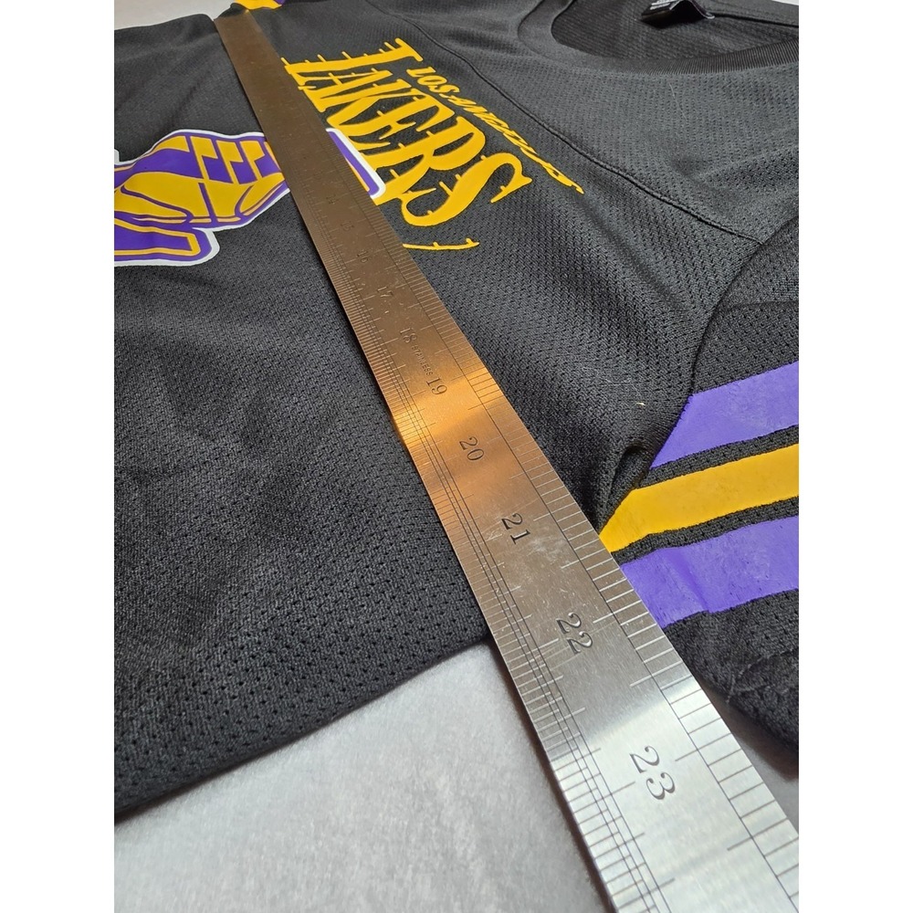 Lakers NBA Mesh‎ Womens XL Black Basketball Mesh Jersey Los Angeles Short Sleeve - Picture 4 of 7